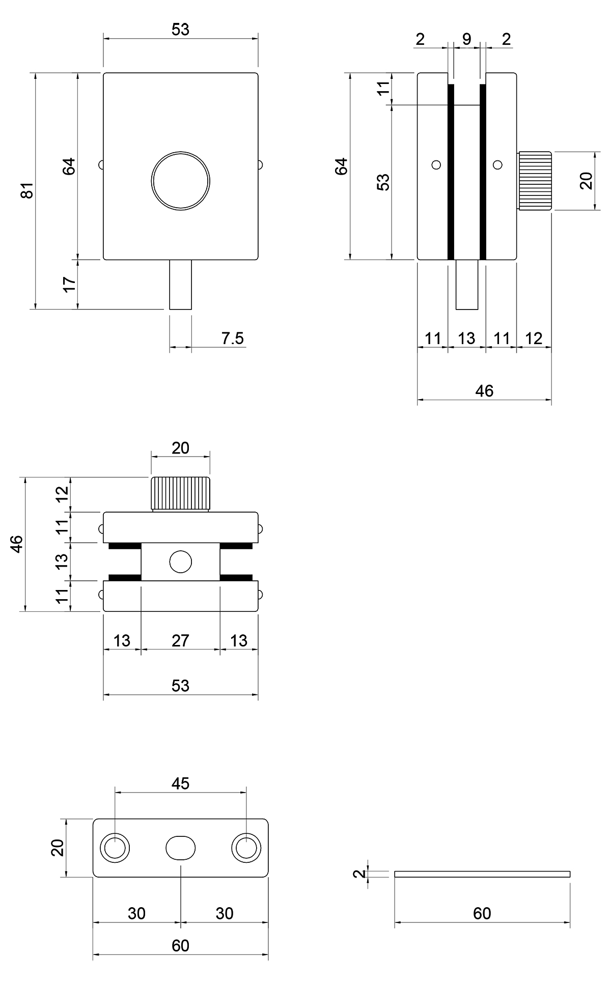 Thông số kỹ thuật khóa cửa kính VICKINI 61054.001 PSS