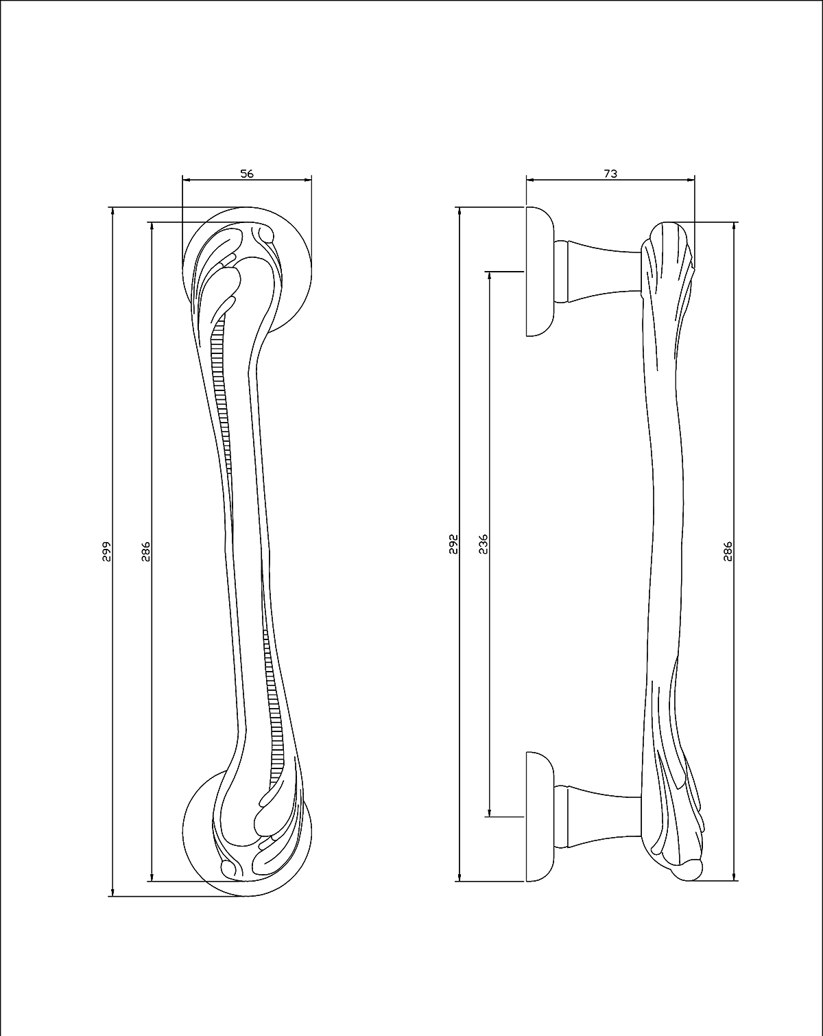 Thông số kỹ thuật tay nắm cửa VICKINI 42176.001