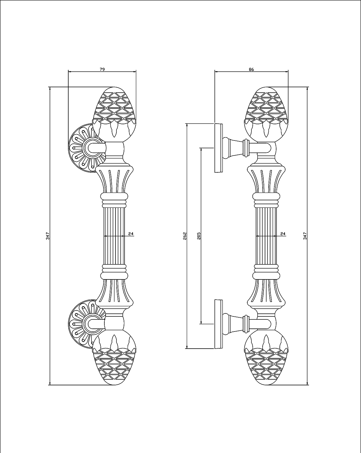 Thông số kỹ thuật tay nắm cửa VICKINI 42177.001