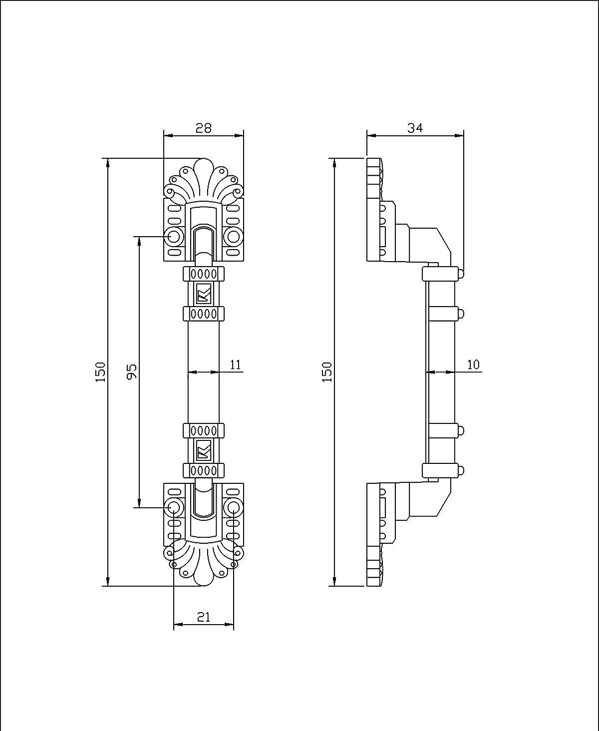 Thông số kỹ thuật tay nắm cửa VICKINI 42405-150