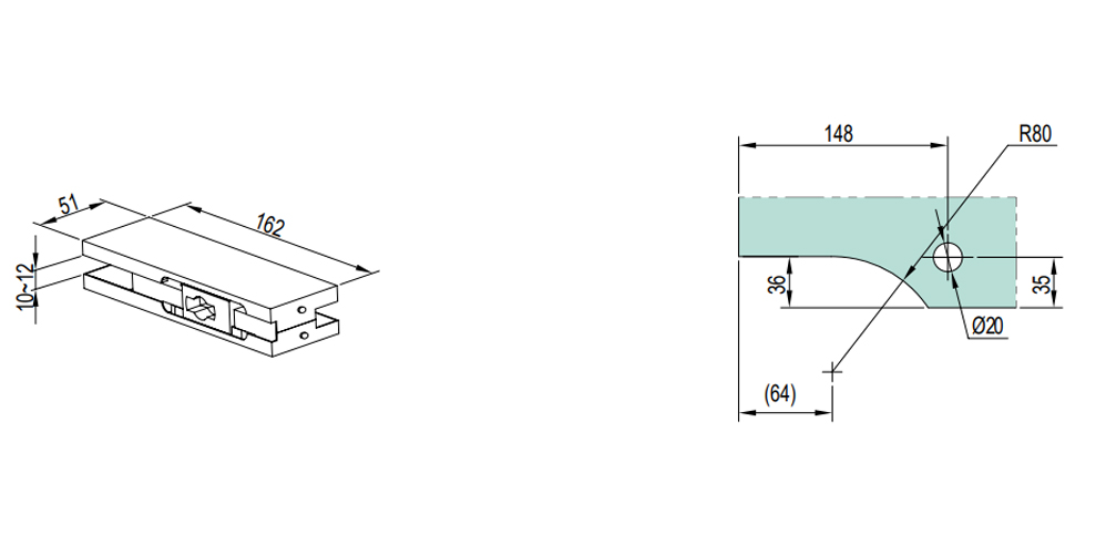 Thông số kỹ thuật kẹp kính dưới Kinlong KMJ11310