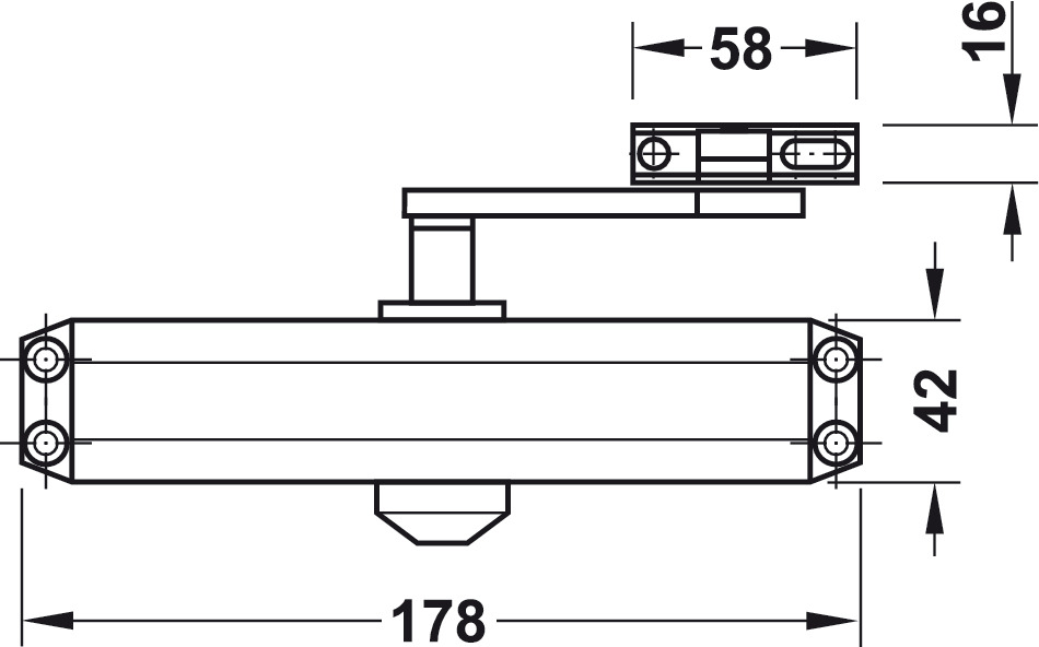 Thông Số Kĩ Thuật Tay co thủy lực Hafele 931.84.649 60kg DCL11 không điểm dừng