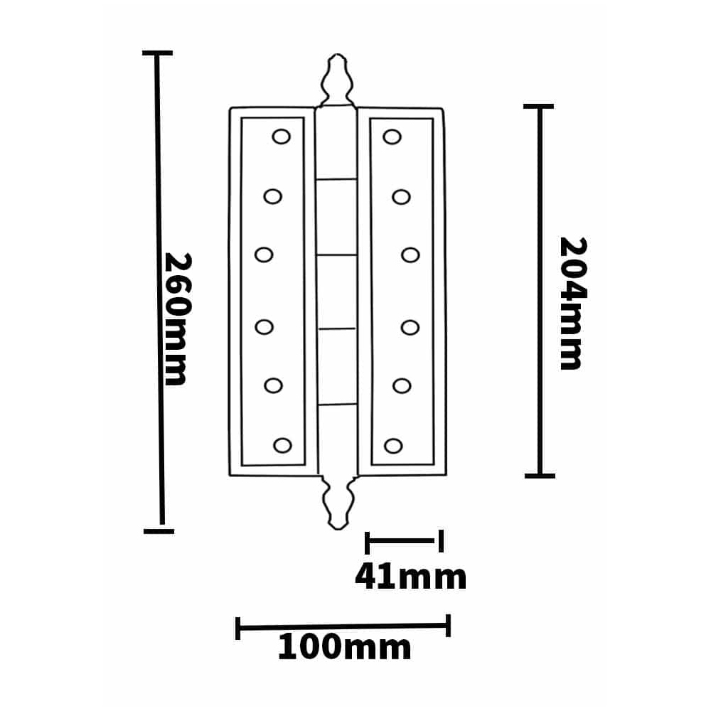 Thông số bản lề lá Keybolts