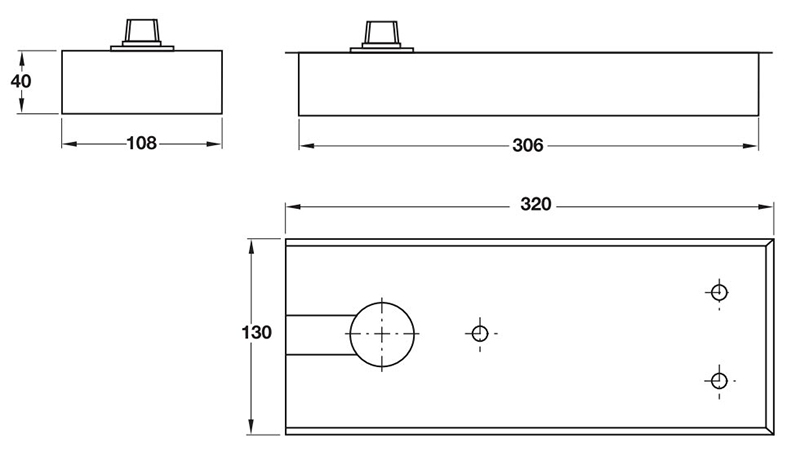 Thông số kĩ thuật bản lề sàn Hafele 932.79.030 100kg