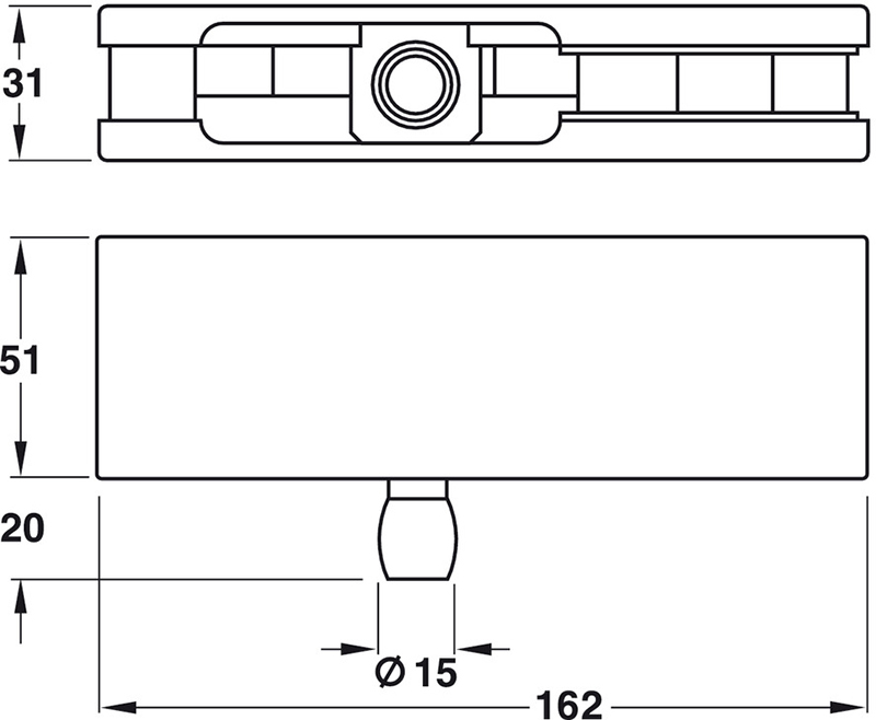 Thông số kĩ thuật kẹp đỉnh Hafele 981.00.021 inox bóng