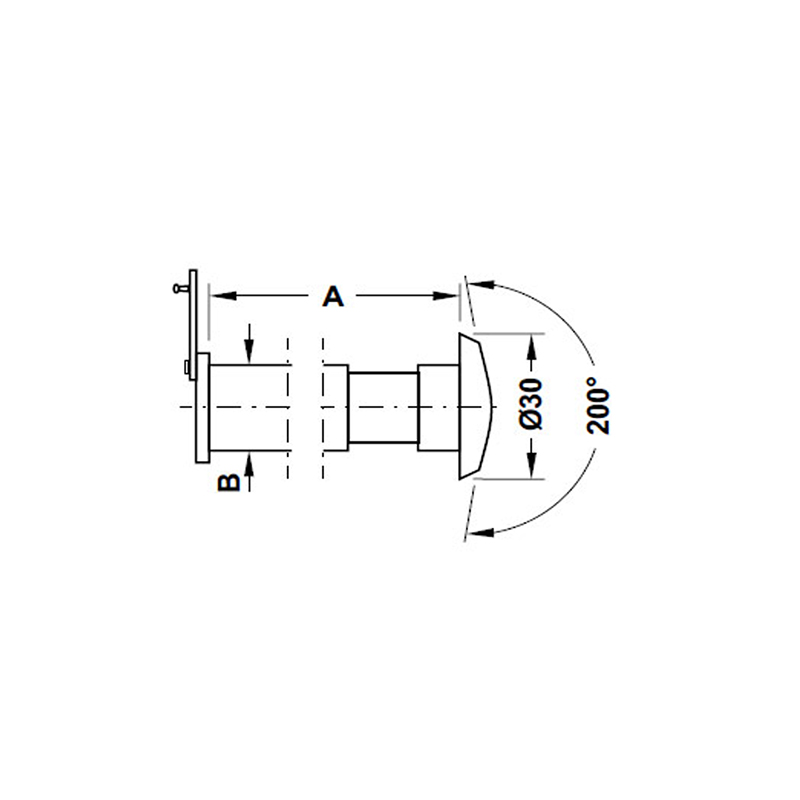 Thông số kĩ thuật mắt thần Hafele 959.00.091 35-55mm