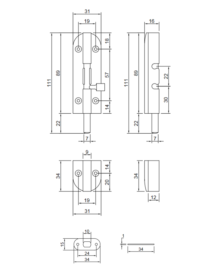 Thông số kỹ thuật chốt cửa VICKINI 46360.100 SSS