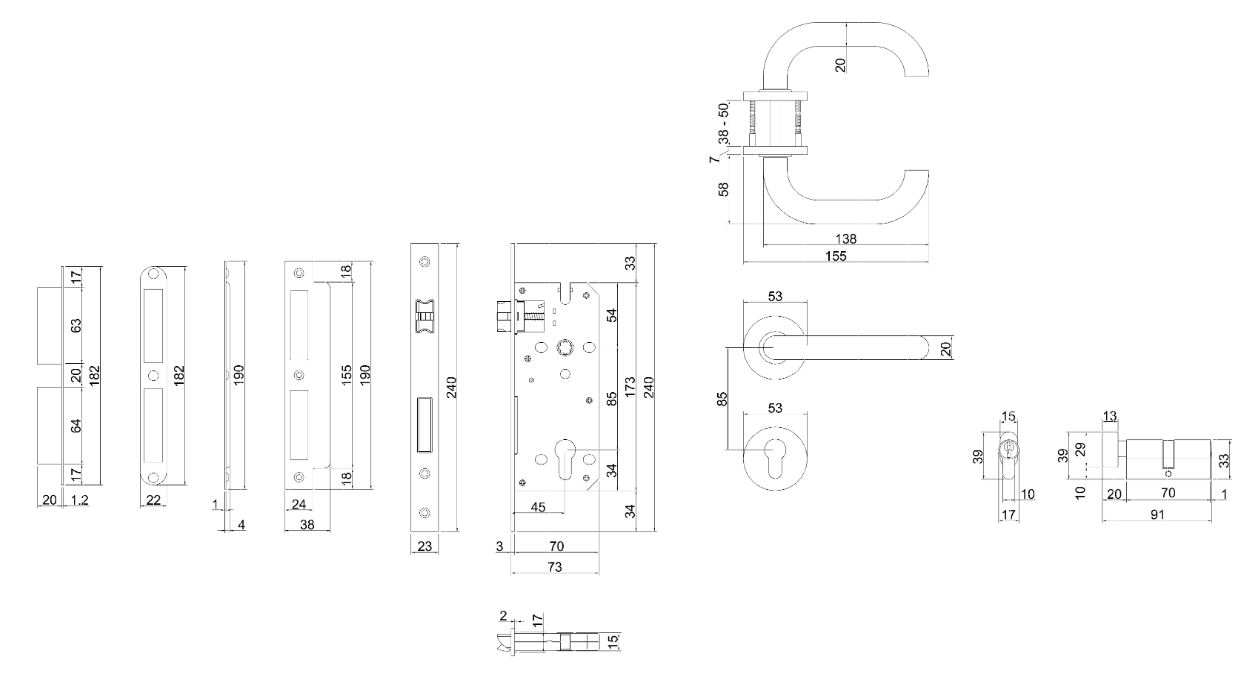 Thông số kỹ thuật khóa phân thể VICKINI 37102.101