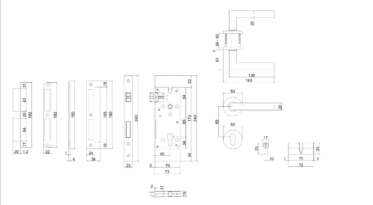 Thông số kỹ thuật khóa phân thể VICKINI 37103.102 SSS