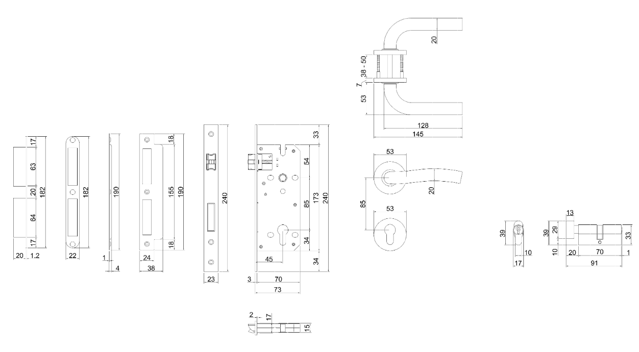 Thông số kỹ thuật khóa phân thể VICKINI 37106.101 SSS