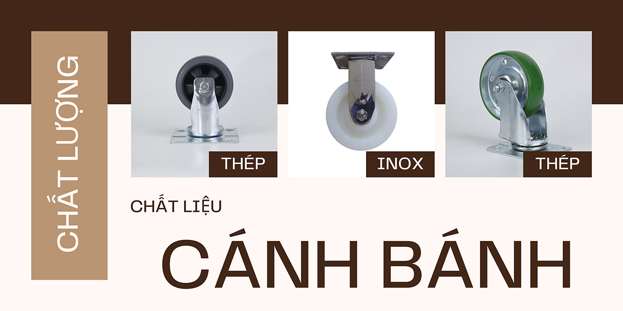 Chú ý đến loại càng bánh xe xem chất lượng tốt hay không