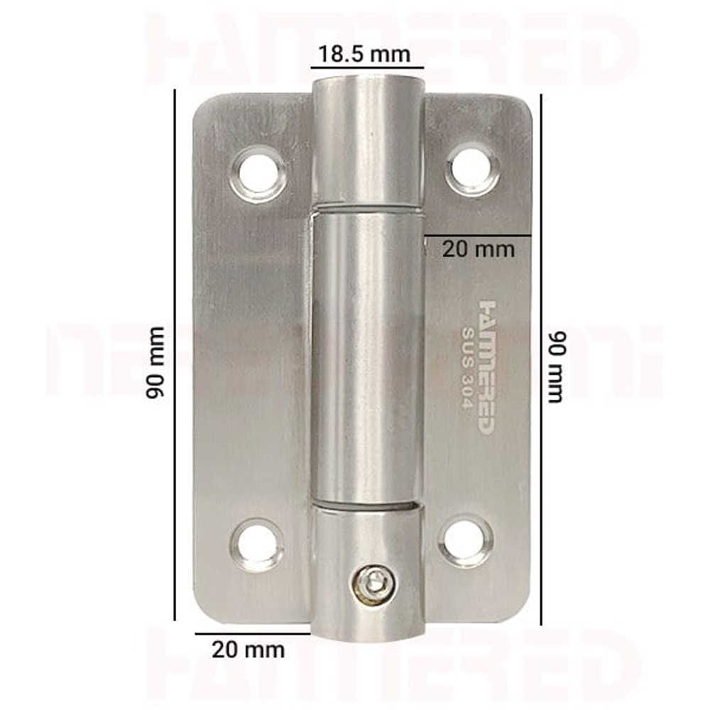 Thông số kỹ thuật bản lề vách ngăn vệ sinh tự động HMR386SS inox 304