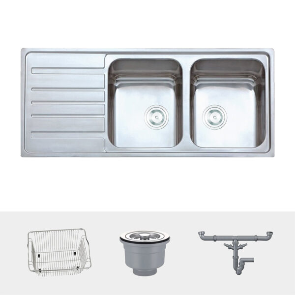 Bộ bồn rửa chén Konox European Sink Artusi KS11650 1D bàn trái