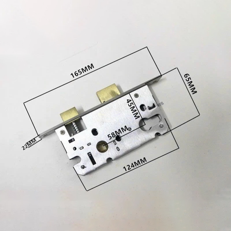 Thông số kỹ thuật thân khóa cửa phòng, cửa vệ sinh 5845