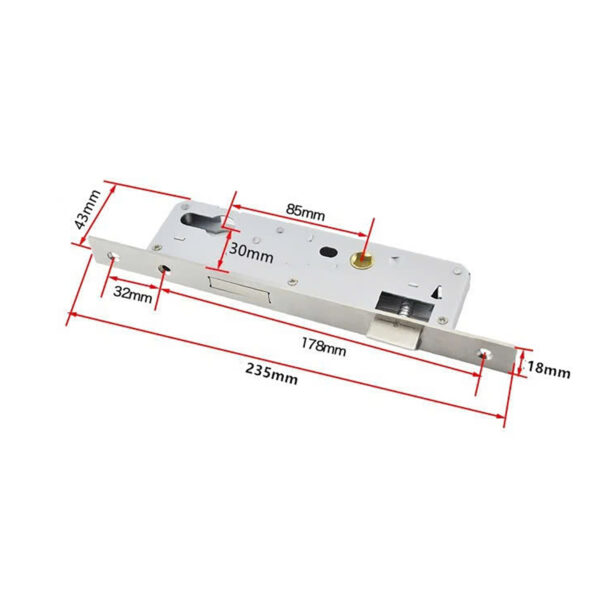 Thông số kỹ thuật thân khóa vân tay cửa đố nhỏ KVC019